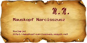 Mauskopf Narcisszusz névjegykártya